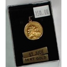 St Jude Medal 14 kt Gold